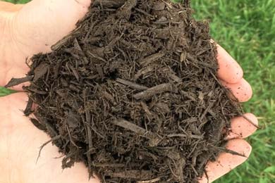 Double Ground Dark Brown Mulch
